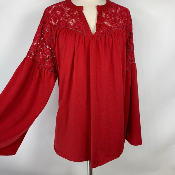lane bryant red tops